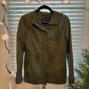 Olive Green Hooded Jacket